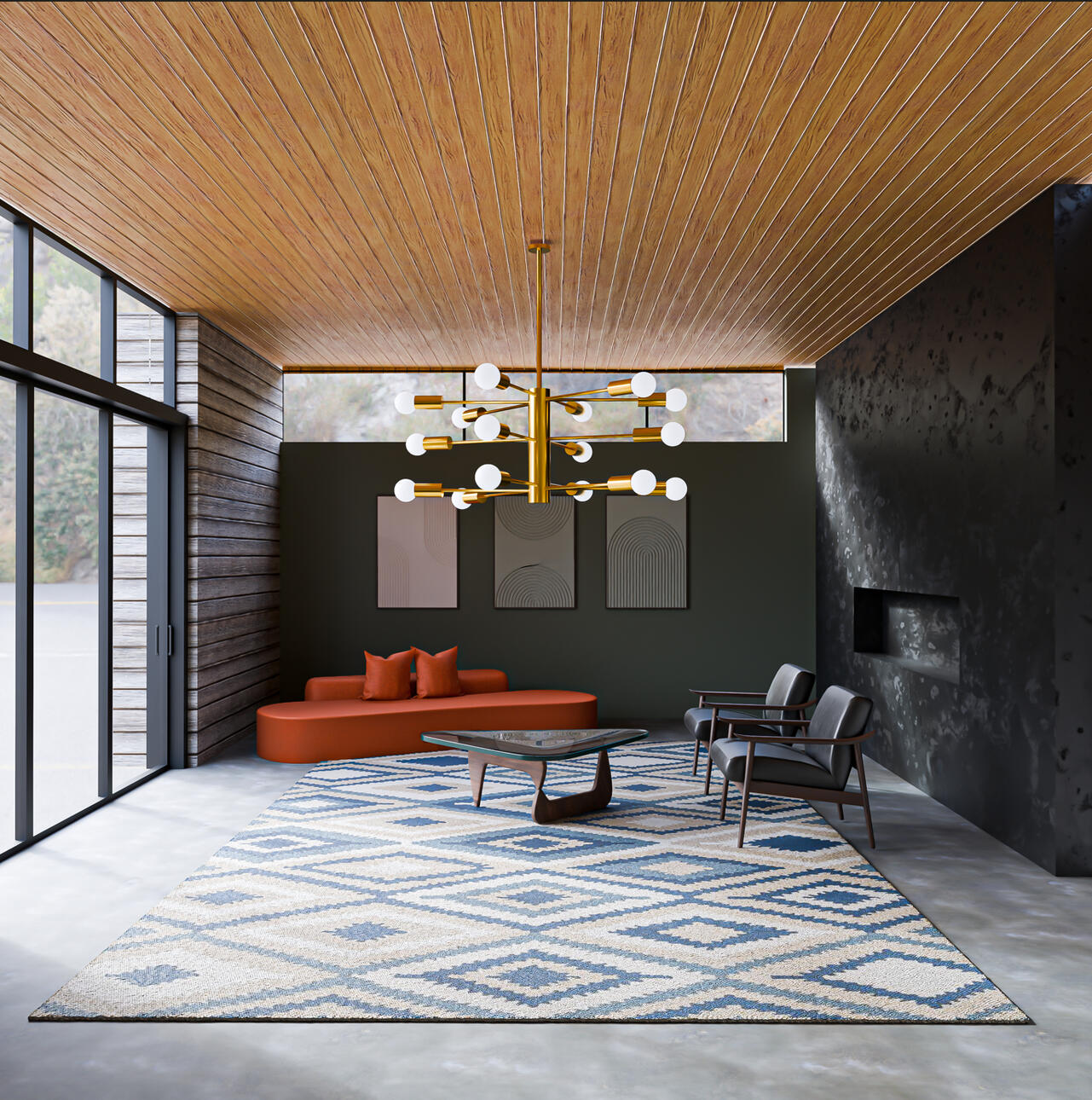 Mid Century Living Room